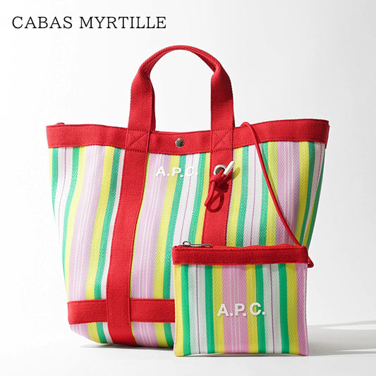 A.P.C. レディース トートバッグ CABAS MYRTILLE PEAAE F67067 ROSE MULTICOLORE マルチ FLS