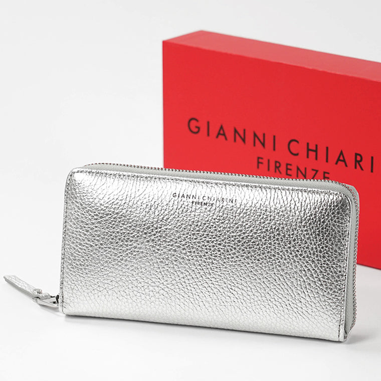GIANNI CHIARINI レディース 長財布 PF5042 GRN LM SILVER シルバー 0406