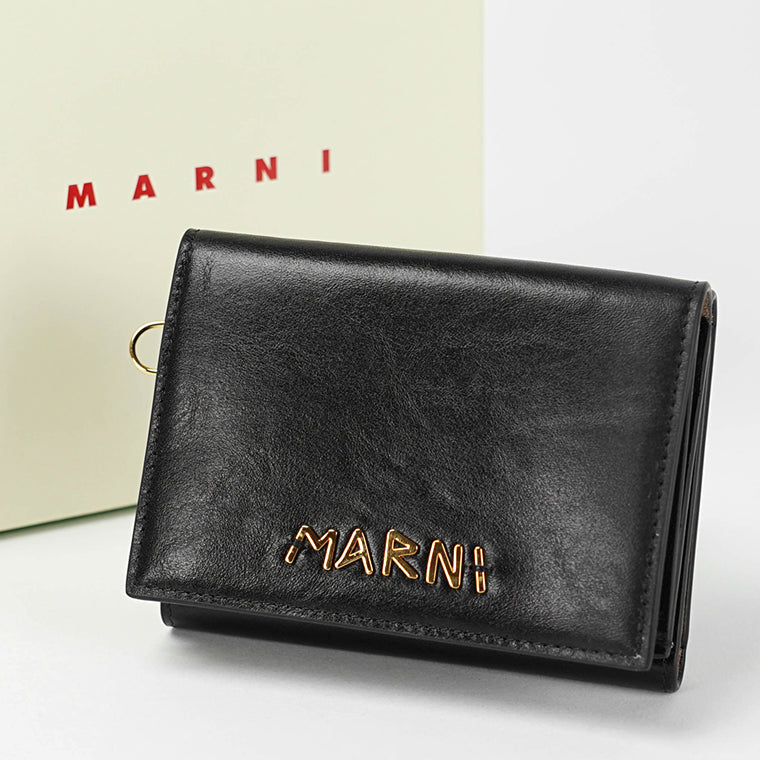 MARNI レディース 3つ折り財布 PFMO0132U0 P8914 ブラック 00N99
