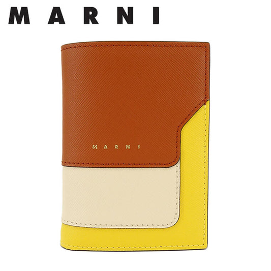 MARNI レディース 2つ折り財布 PFMOQ14U13 LV520 TABASCO TALC LEMON タバスコ タルク イエロー Z619M