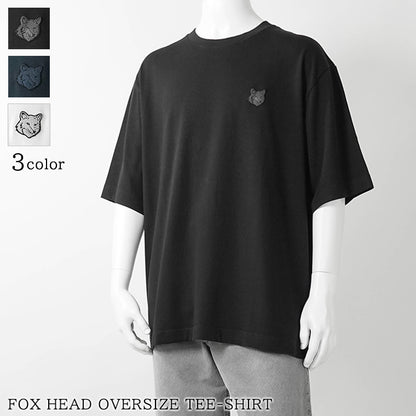 【2026SS SUMMER SALE】MAISON KITSUNE メンズ Tシャツ FOX HEAD OVERSIZE TEE SHIRT PM00109 KJ0119 3カラー
