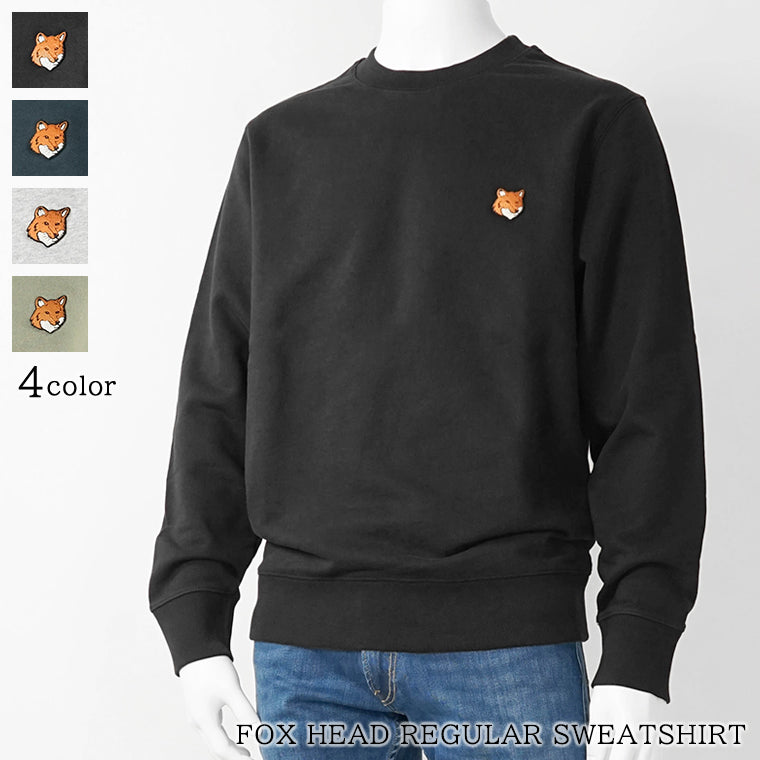 MAISON KITSUNE メンズ スウェットシャツ FOX HEAD REGULAR SWEATSHIRT PM00303 KM0340 4カラー