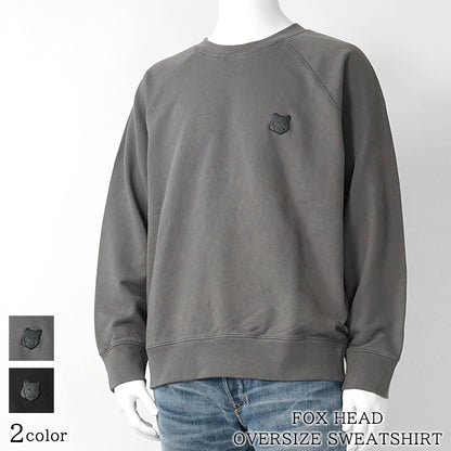 MAISON KITSUNE メンズ スウェットシャツ FOX HEAD OVERSIZE SWEATSHIRT PM00306 KM0340 2カラー