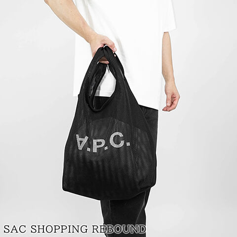 A.P.C. メンズ レディース バッグ SAC SHOPPING REBOUND PSAEU H61679 NOIR ブラック LZZ