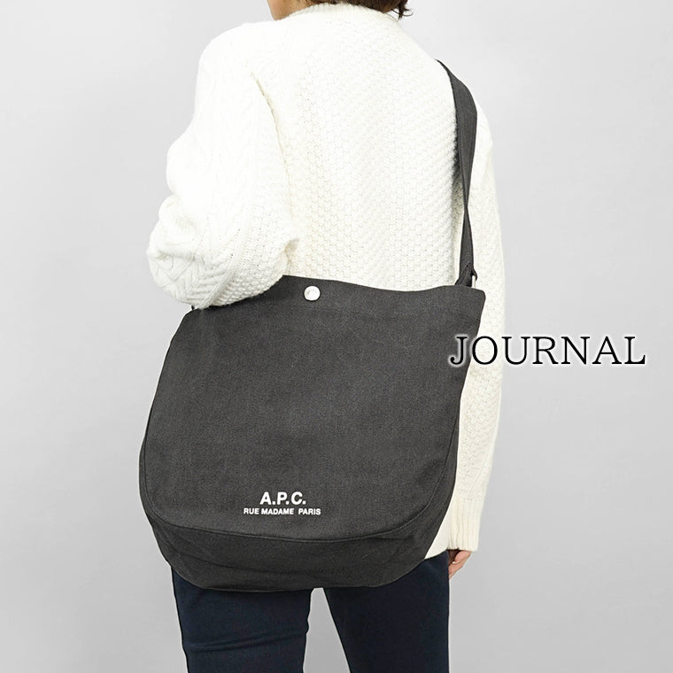 A.P.C. レディース メンズ ショルダーバッグ JOURNAL PSAJZ M61939 NOIR ブラック LZZ