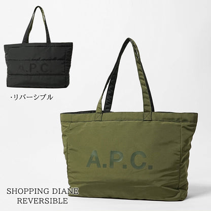 A.P.C. メンズ レディース トートバッグ SHOPPING DIANE REVERSIBLE PSALL M61893 KAKI NOIR ブラック カーキ TJD