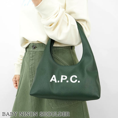 A.P.C. レディース バッグ BABY NINON SHOULDER PUABO F67027 VERT FONCE ダークグリーン KAF
