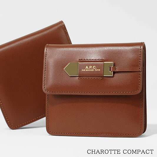 A.P.C. レディース カード＆コインケース CHAROTTE COMPACT PXBMW F63542 NOISETTE ヘーゼルナッツ CAD