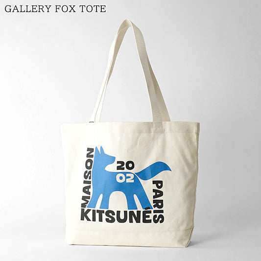 MAISON KITSUNE メンズ レディース トートバッグ GALLERY FOX TOTE QU05110 WW9042 ECRU アイボリー P700