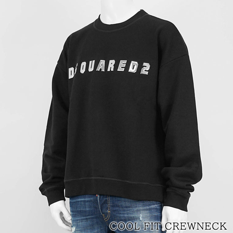 DSQUARED2 メンズ スウェットシャツ RELAX FIT CREWNECK S71GU0690 S25516 ブラック 900