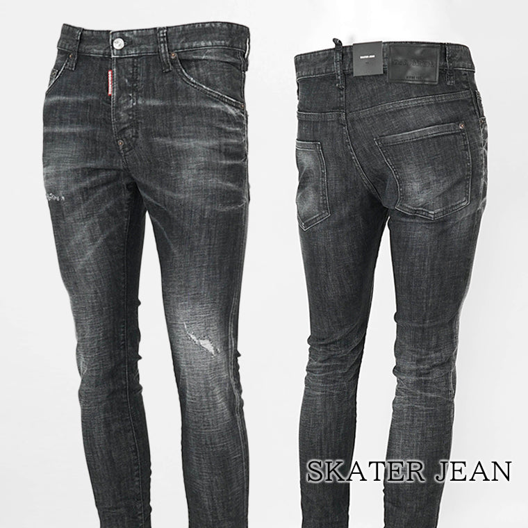 DSQUARED2 メンズ ジーンズ SKATER JEAN S74LB1726 D30357 ウォッシュブラック 900