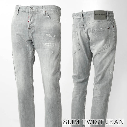 DSQUARED2 メンズ ジーンズ SLIM TWIST JEAN S74LB1870 S30260 ウォッシュグレー 852