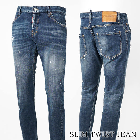 DSQUARED2 メンズ ジーンズ SLIM TWIST JEAN S74LB1874 S30664 ウォッシュブルー 470