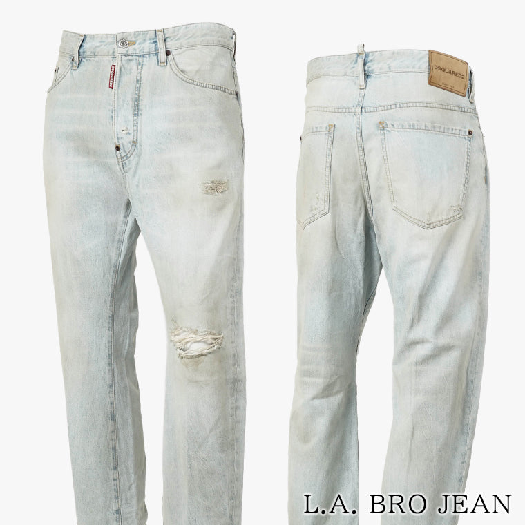 DSQUARED2 メンズ ジーンズ L.A. BRO JEAN S74LB1876 D30011 ウォッシュブルー 470