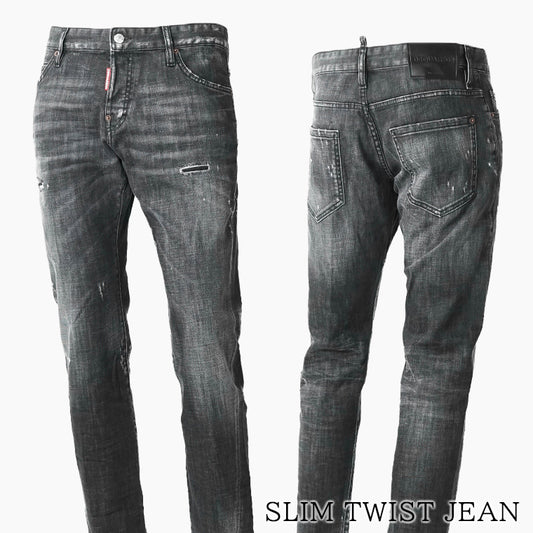 DSQUARED2 メンズ ジーンズ SLIM TWIST JEAN S74LB1912 S30357 ウォッシュブラック 900
