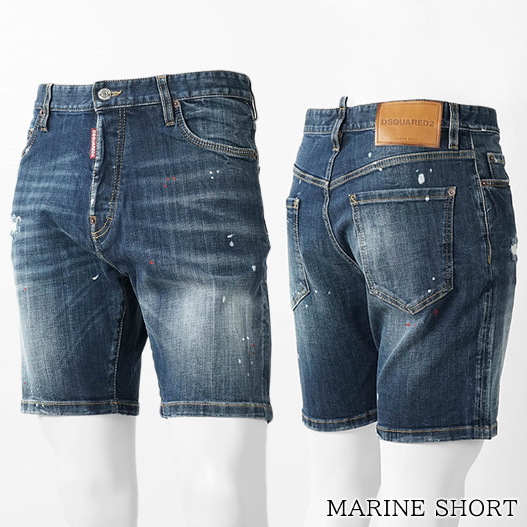 【2026SS SUMMER SALE】DSQUARED2 メンズ ショートパンツ MARINE SHORT S74MU0985 S30664 ウォッシュブルー 470