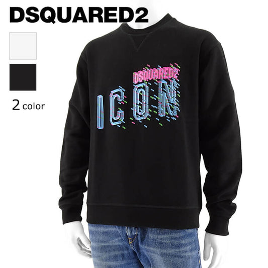 DSQUARED2 メンズ スウェットシャツ PIXELED ICON COOL FIT S79GU0109 S25516 2カラー