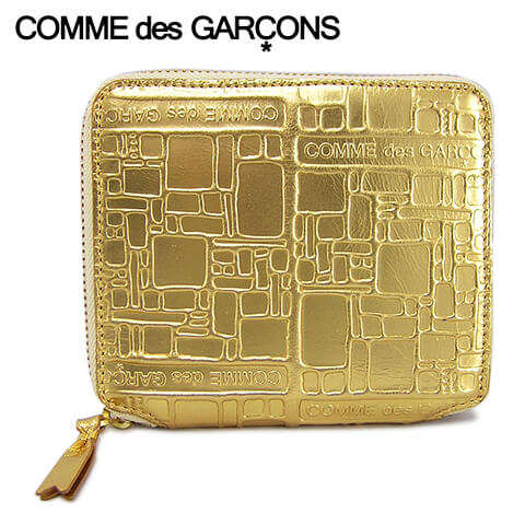 COMME des GARCONS メンズ レディース 2つ折り財布 SA2100EG GOLD ゴールド