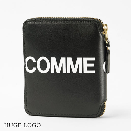 COMME des GARCONS メンズ レディース 2つ折り財布 HUGE LOGO SA2100HL ブラック BLACK