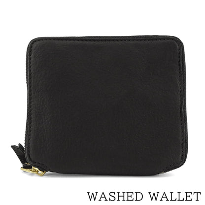 COMME des GARCONS メンズ レディース 2つ折り財布 WASHED WALLET SA2100WW ブラック BLACK