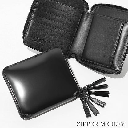 COMME des GARCONS メンズ レディース 2つ折り財布 ZIPPER MEDLEY SA2100ZM ブラック BLACK