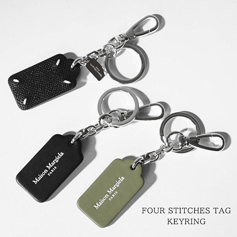 Maison Margiela メンズ レディース キーリング FOUR STITCHES TAG KEYRING SA2UA0014 P4745 2カラー