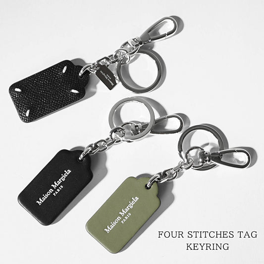 Maison Margiela メンズ レディース キーリング FOUR STITCHES TAG KEYRING SA2UA0014 P4745 2カラー
