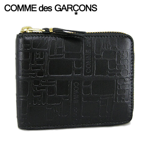 COMME des GARCONS メンズ レディース 2つ折り財布 SA7100EL ブラック BLACK