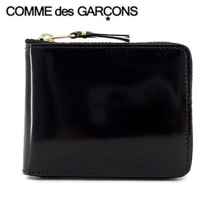 COMME des GARCONS メンズ レディース 2つ折り財布 MIRROR INSIDE SA7100MI ブラック ゴールド GOLD