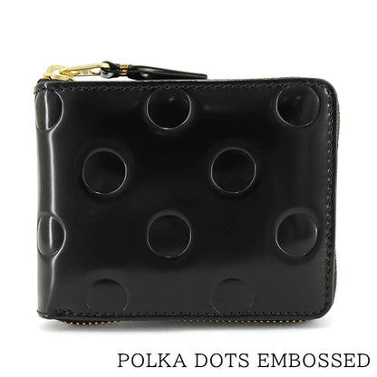 COMME des GARCONS メンズ レディース 2つ折り財布 POLKA DOTS EMBOSSED SA7100NE ブラック BLACK