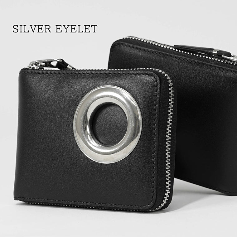 COMME des GARCONS メンズ レディース 2つ折り財布 SILVER EYELET SA7100SE ブラック BLACK