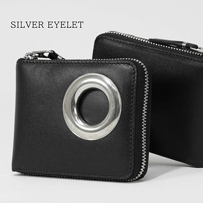 COMME des GARCONS メンズ レディース 2つ折り財布 SILVER EYELET SA7100SE ブラック BLACK