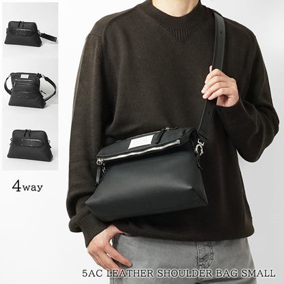 Maison Margiela メンズ レディース ショルダーバッグ 5AC LEATHER SHOULDER BAG SMALL SB1WG0003 P4746 ブラック T8013
