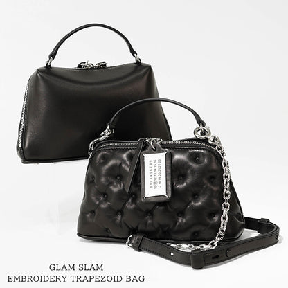Maison Margiela レディース ショルダーバッグ GLAM SLAM EMBROIDERY TRAPEZOID BAG SB1WG0065 P6434 ブラック T8013