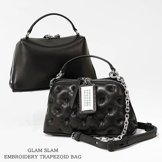 Maison Margiela レディース ショルダーバッグ GLAM SLAM EMBROIDERY TRAPEZOID BAG SB1WG0065 P6434 ブラック T8013
