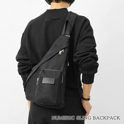 MM6 Maison Margiela レディース メンズ ワンショルダーバッグ NUMERIC SLING BACKPACK SB5WG0019 P8504 ブラック T8013