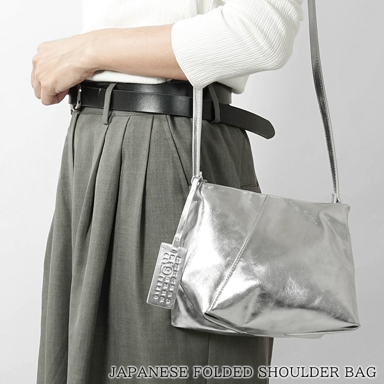 【SUMMER FINAL SALE】 MM6 Maison Margiela レディース ショルダーバッグ JAPANESE FOLDED SHOULDER BAG SB5ZH0032 P7703 SILVER シルバー T9002