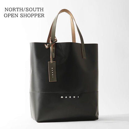 MARNI メンズ レディース トートバッグ NORTH SOUTH OPEN SHOPPER SHMQ0037A1 P5769 ブラック カーキ 01N99