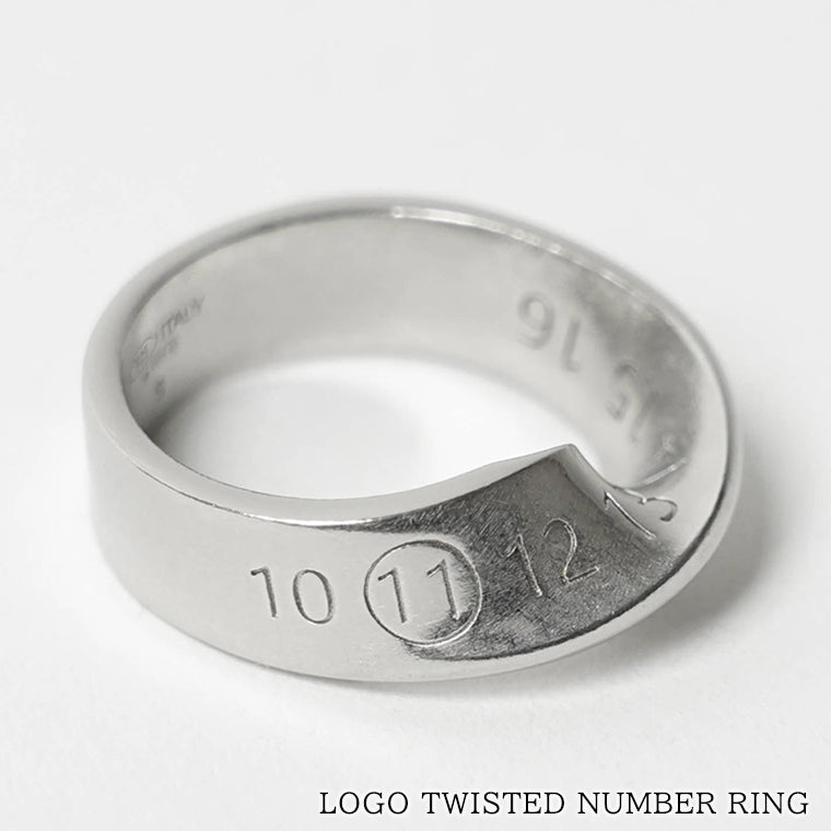 Maison Margiela メンズ リング LOGO TWISTED NUMBER RING SM1UQ0057 S12975 シルバー 951