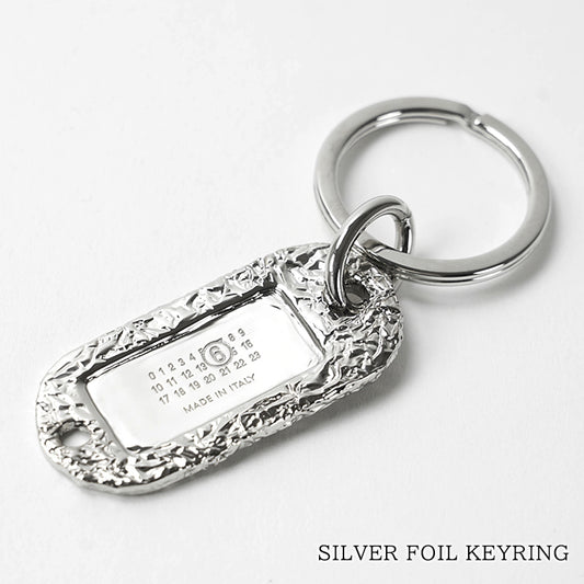 MM6 Maison Margiela レディース メンズ キーリング SILVER FOIL KEYRING SM6UA0020 P6622 PALLADIO BURATTATO シルバー 956