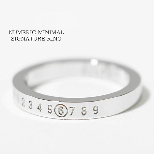 MM6 Maison Margiela レディース メンズ リング NUMERIC MINIMAL SIGNATURE RING SM6UQ0059 P6469 シルバー 951