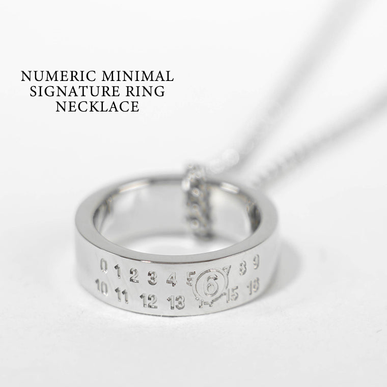 MM6 Maison Margiela レディース メンズ ネックレス NUMERIC MINIMAL SIGNATURE RING NECKLACE SM6UU0048 P6469 シルバー 951