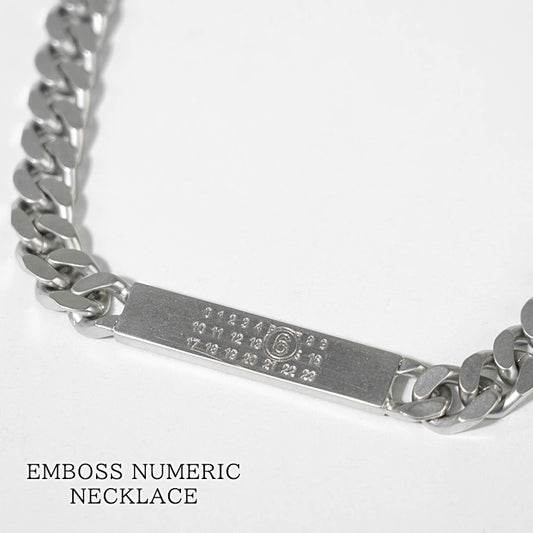 MM6 Maison Margiela レディース メンズ ネックレス EMBOSS NUMERIC NECKLACE SM7UU0045 SV0235 シルバー 952