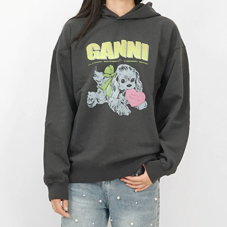 GANNI レディース パーカー T4360 PHANTOM チャコールグレー 252