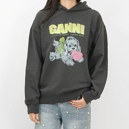 GANNI レディース パーカー T4360 PHANTOM チャコールグレー 252