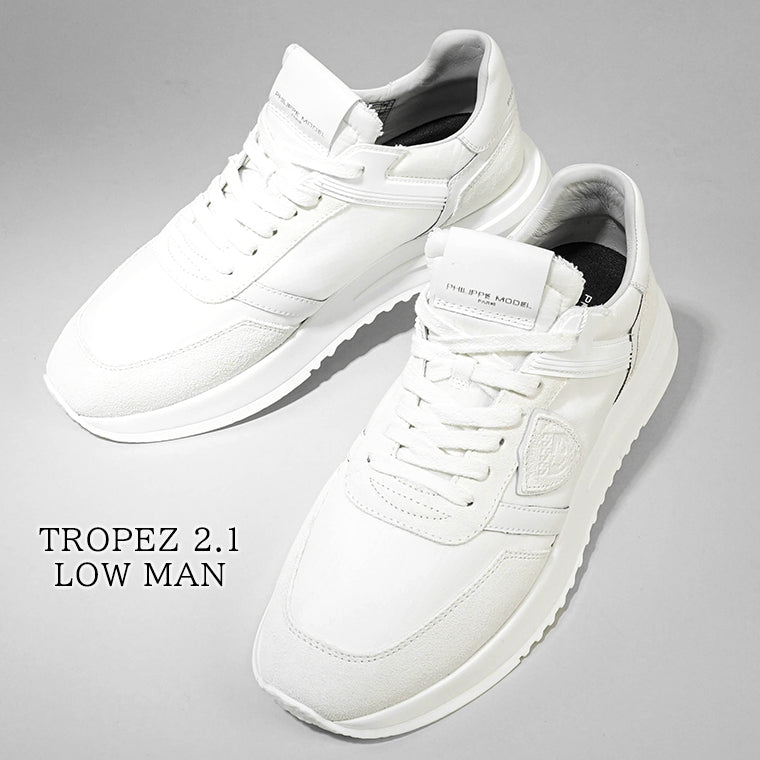 PHILIPPE MODEL メンズ スニーカー TROPEZ 2.1 LOW MAN TYLU WT09 ホワイト