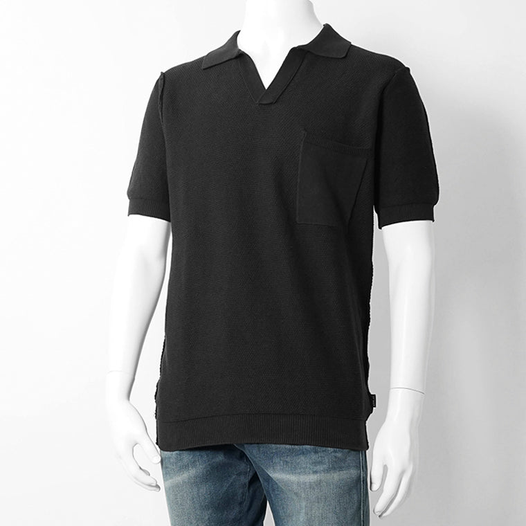 【2026SS SUMMER SALE】REPLAY メンズ ニットポロシャツ UK5150 G23774 ブラック 098