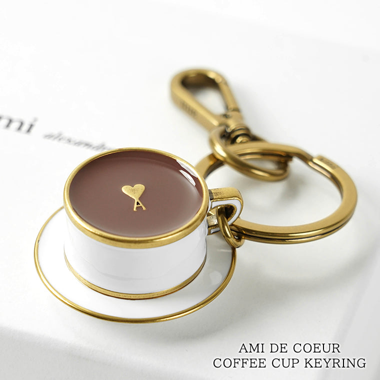 AMI メンズ レディース キーリング AMI DE COEUR COFFEE CUP KEYRING UKR346 HW0014 エクリュ ブラウン A140