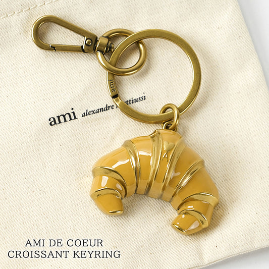 AMI メンズ レディース キーリング AMI DE COEUR CROISSANT KEYRING UKR349 HW0014 アンバー A005