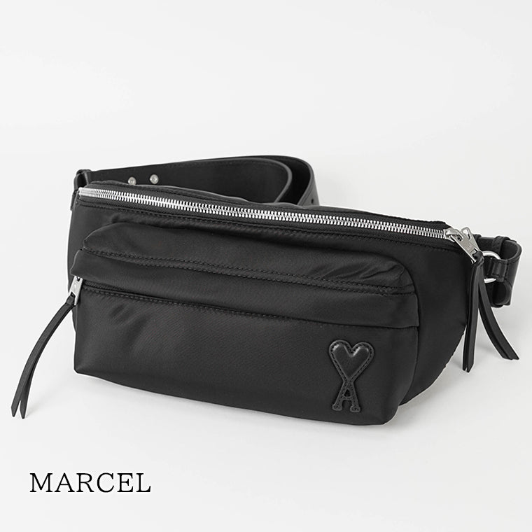 AMI メンズ レディース ベルトバッグ MARCEL ULL708 AW0001 NOIR ブラック 001